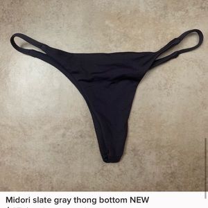 Midori slate gray thong bottom NEW